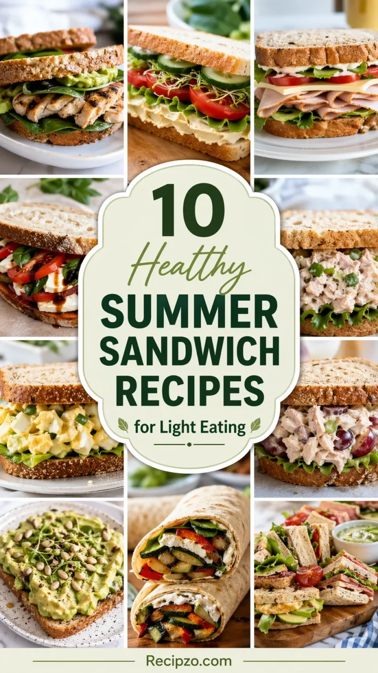 10 Healthy Summer Sandwich Recipes for Light Eating