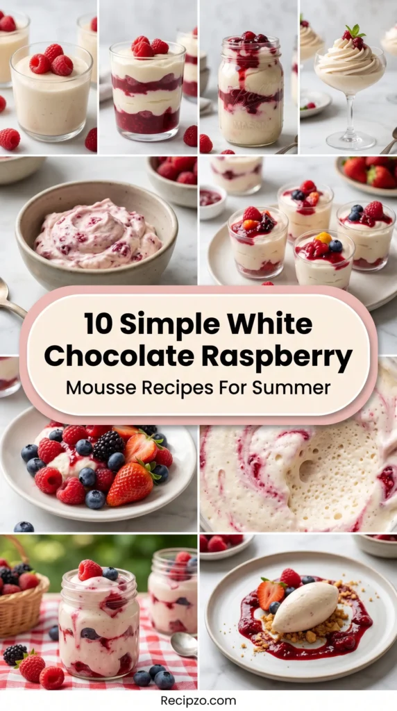 10 Simple White Chocolate Raspberry Mousse with Fresh Berries Recipes For Summer