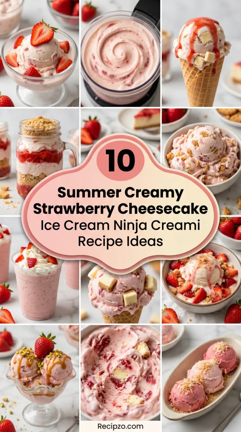 10 Summer Creamy Strawberry Cheesecake Ice Cream Made in the Ninja Creami Recipe Ideas