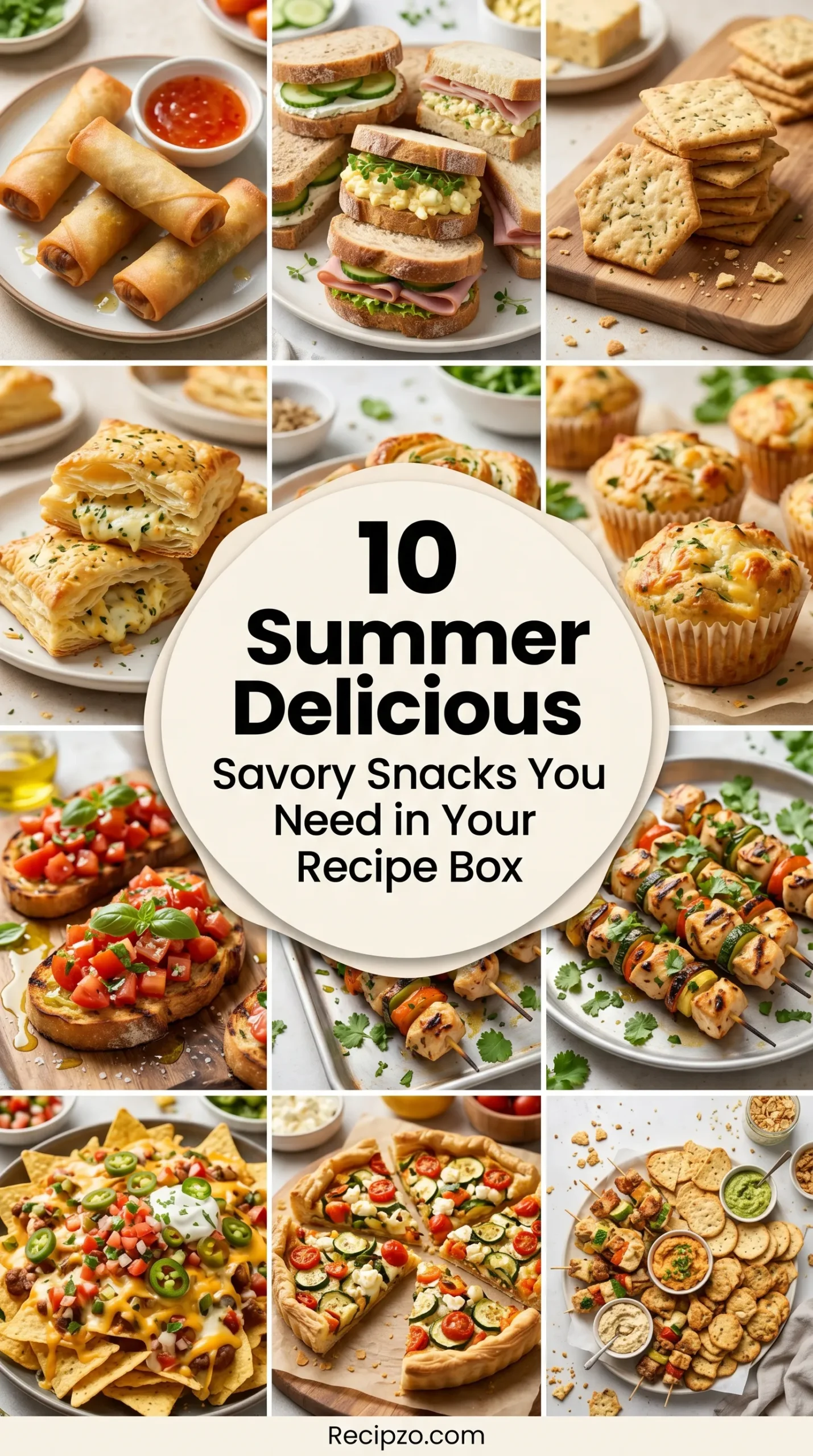 10 Summer Delicious Savory Snacks You Need in Your Recipe Box