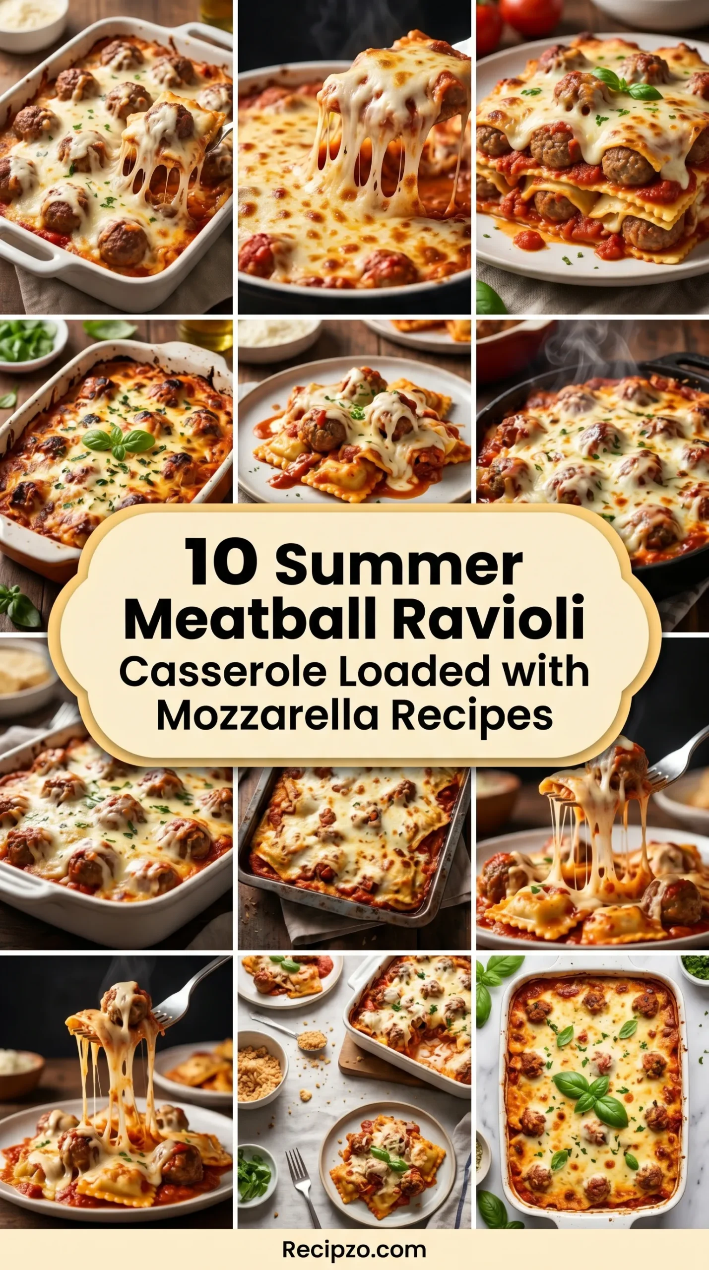 10 Summer Meatball Ravioli Casserole Loaded with Mozzarella Recipes