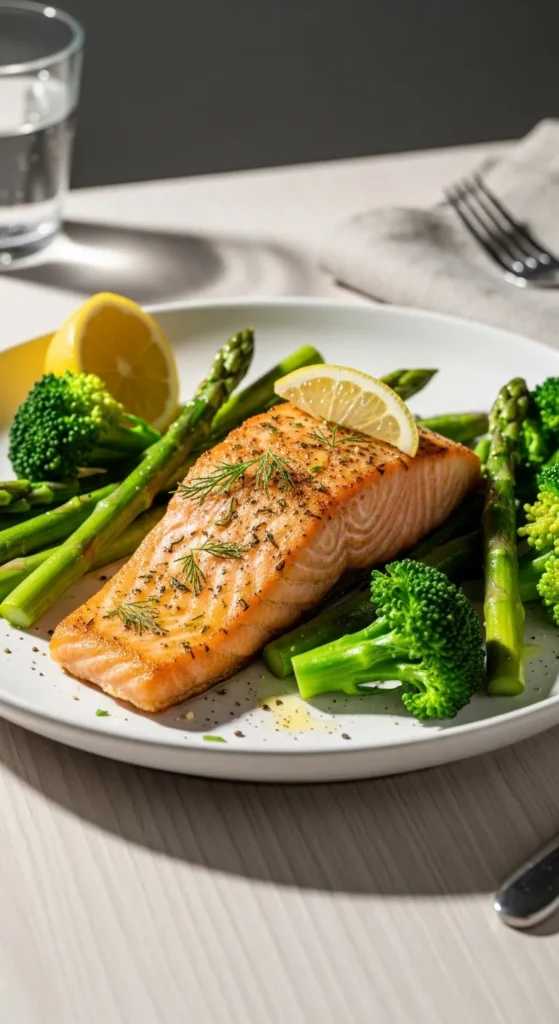 Air Fryer Salmon with Veggies