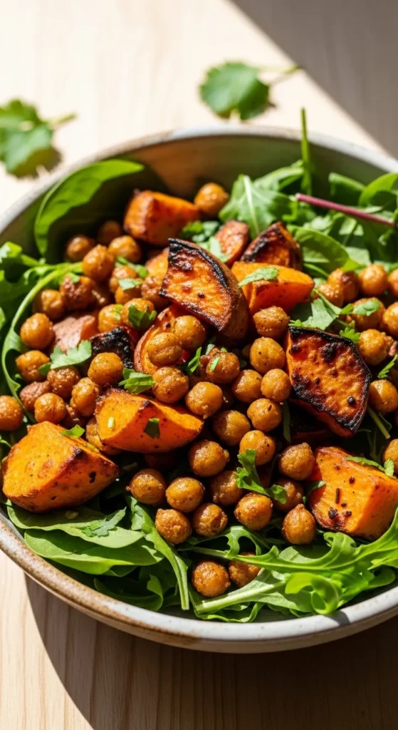 Air Fryer Sweet Potato and Chickpea Bowl