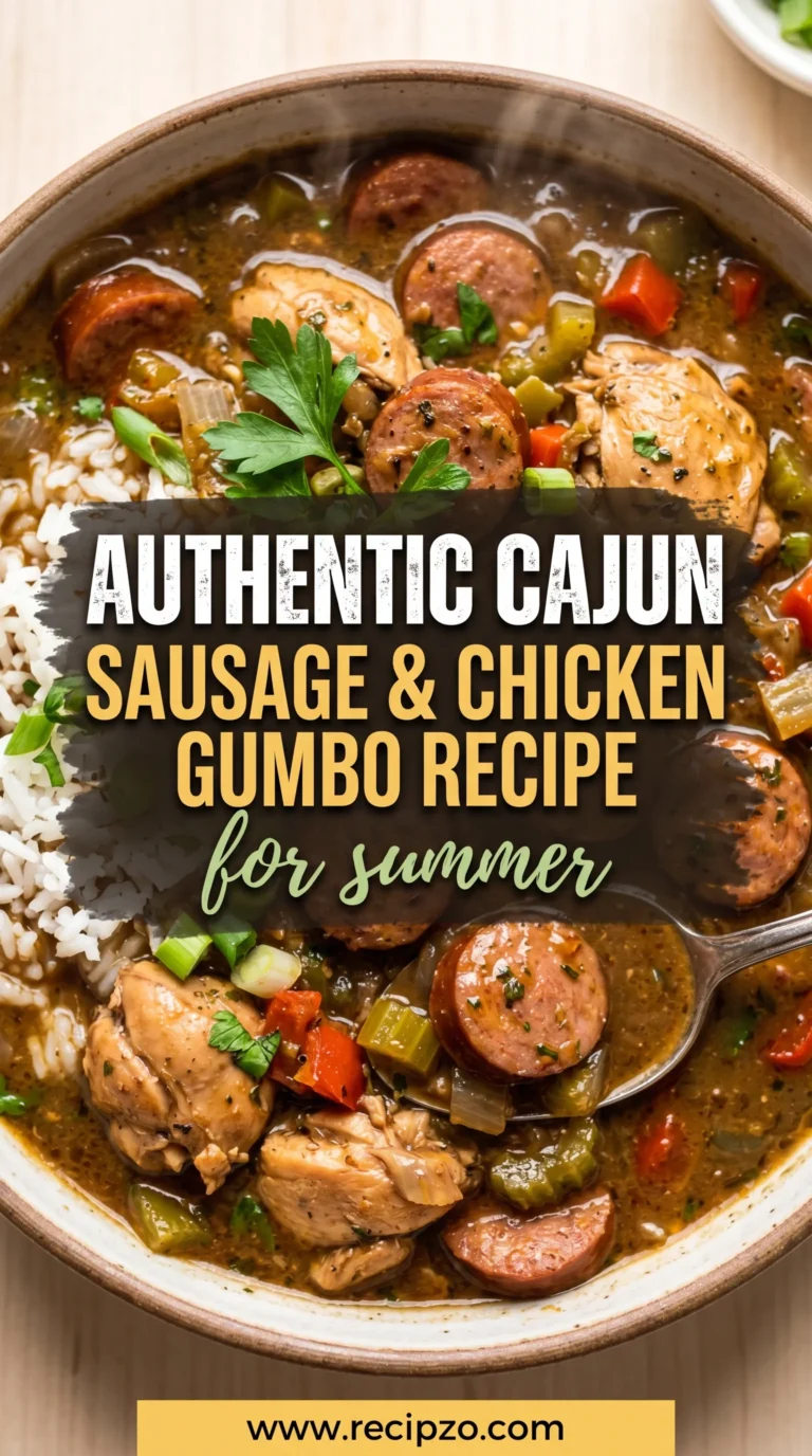 Authentic Cajun Sausage & Chicken Gumbo Recipe For Summer