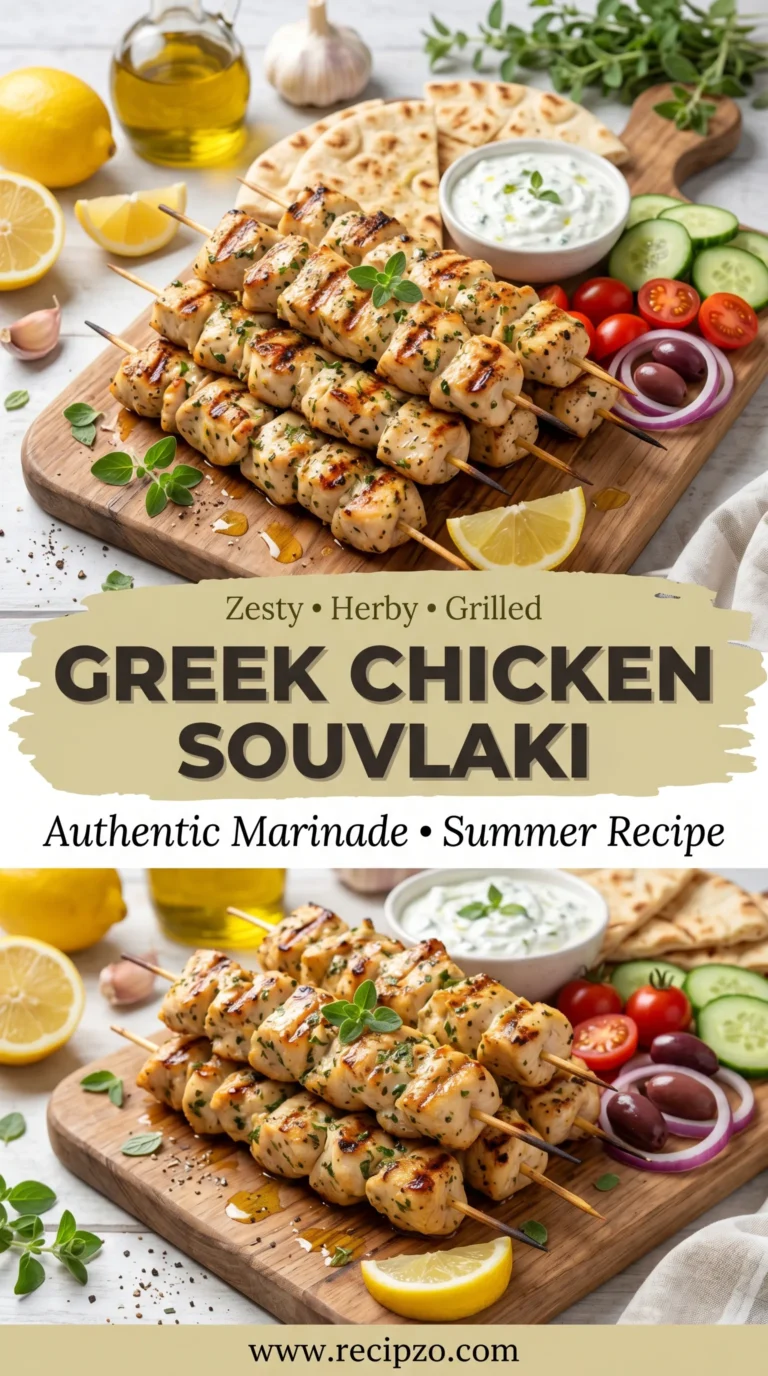 Authentic Greek Chicken Souvlaki Marinade (Summer Recipe)