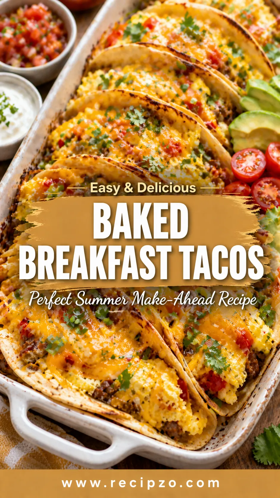 Baked Breakfast Tacos – A Perfect Summer Make-Ahead Recipe