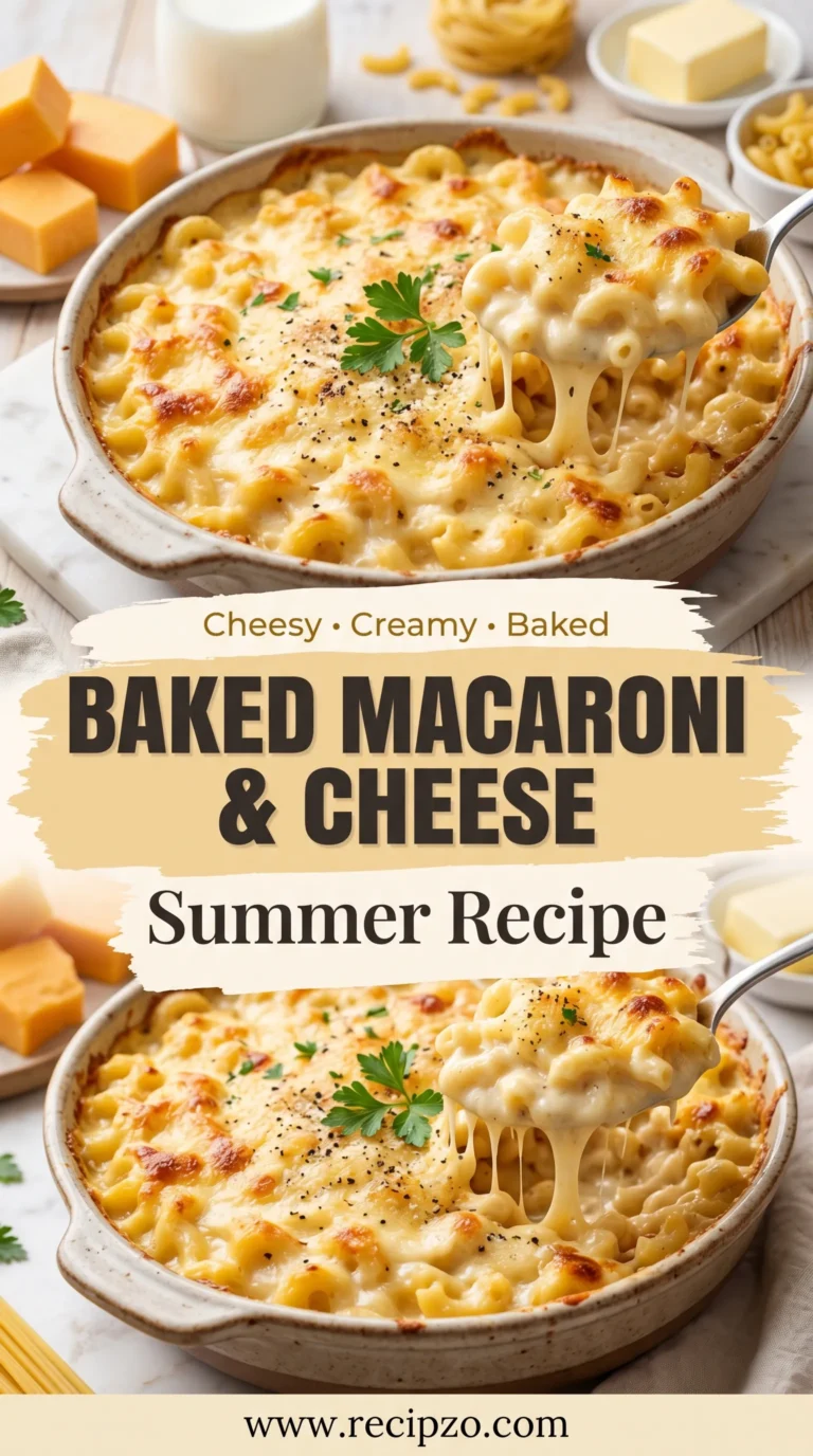 Baked Macaroni and Cheese Summer Recipe