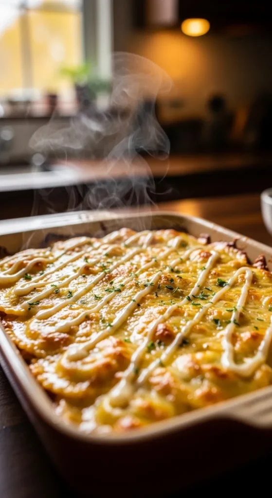Baked Meatball Ravioli with Garlic Butter
