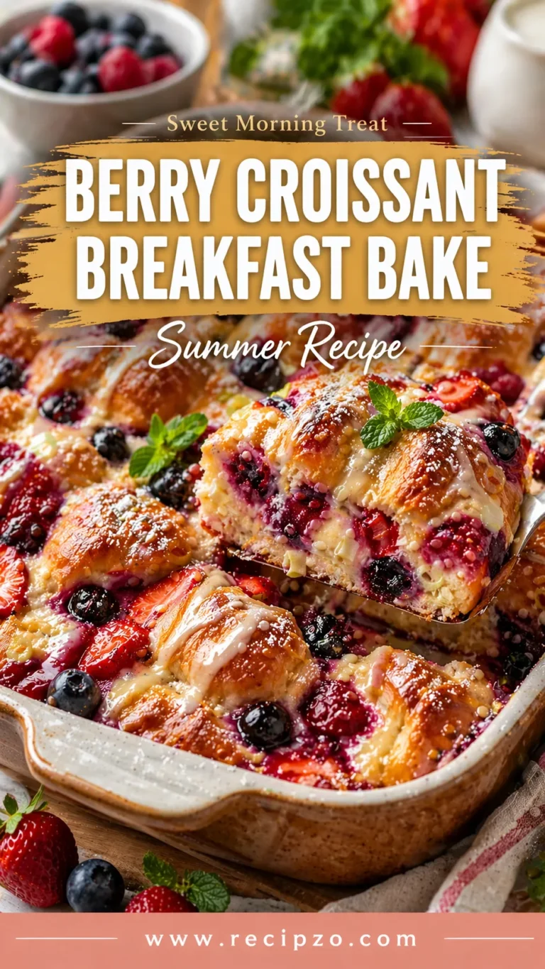 Berry Croissant Breakfast Bake Summer Recipe