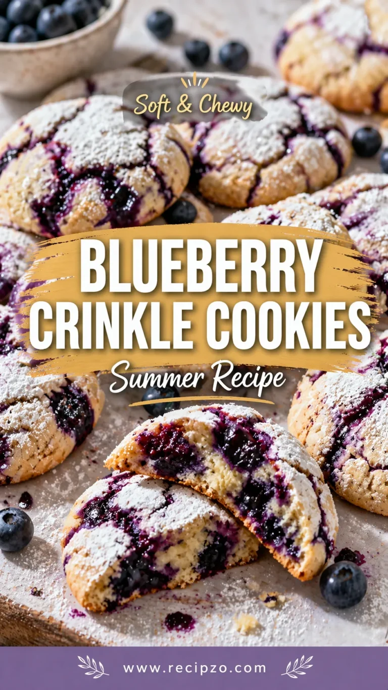 Blueberry Crinkle Cookies Summer Recipe