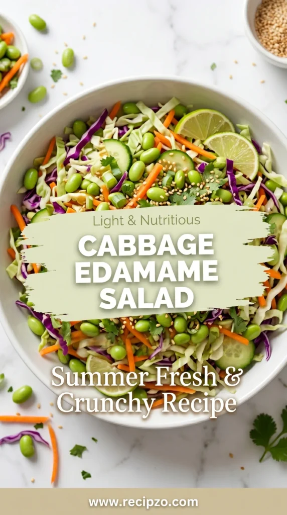 Cabbage Edamame Salad Summer Recipe