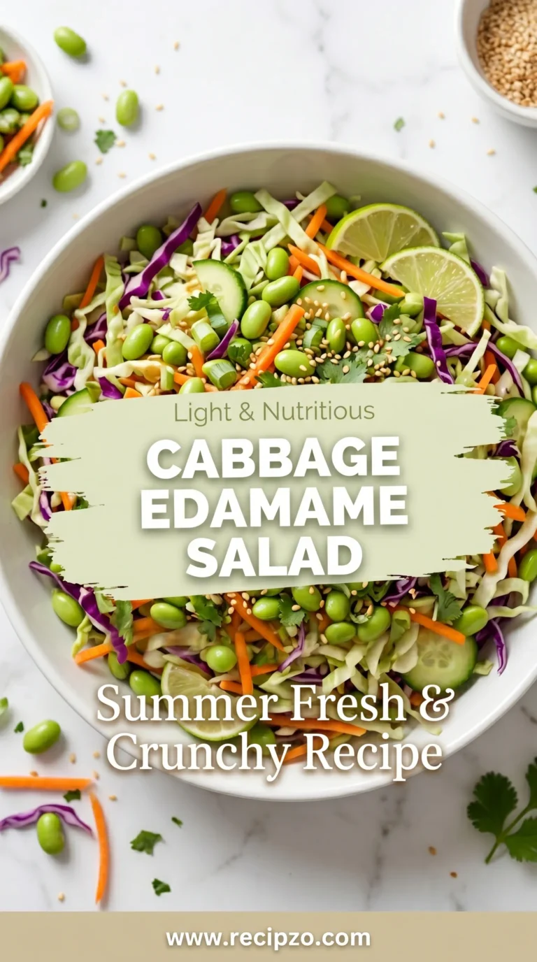 Cabbage Edamame Salad Summer Recipe