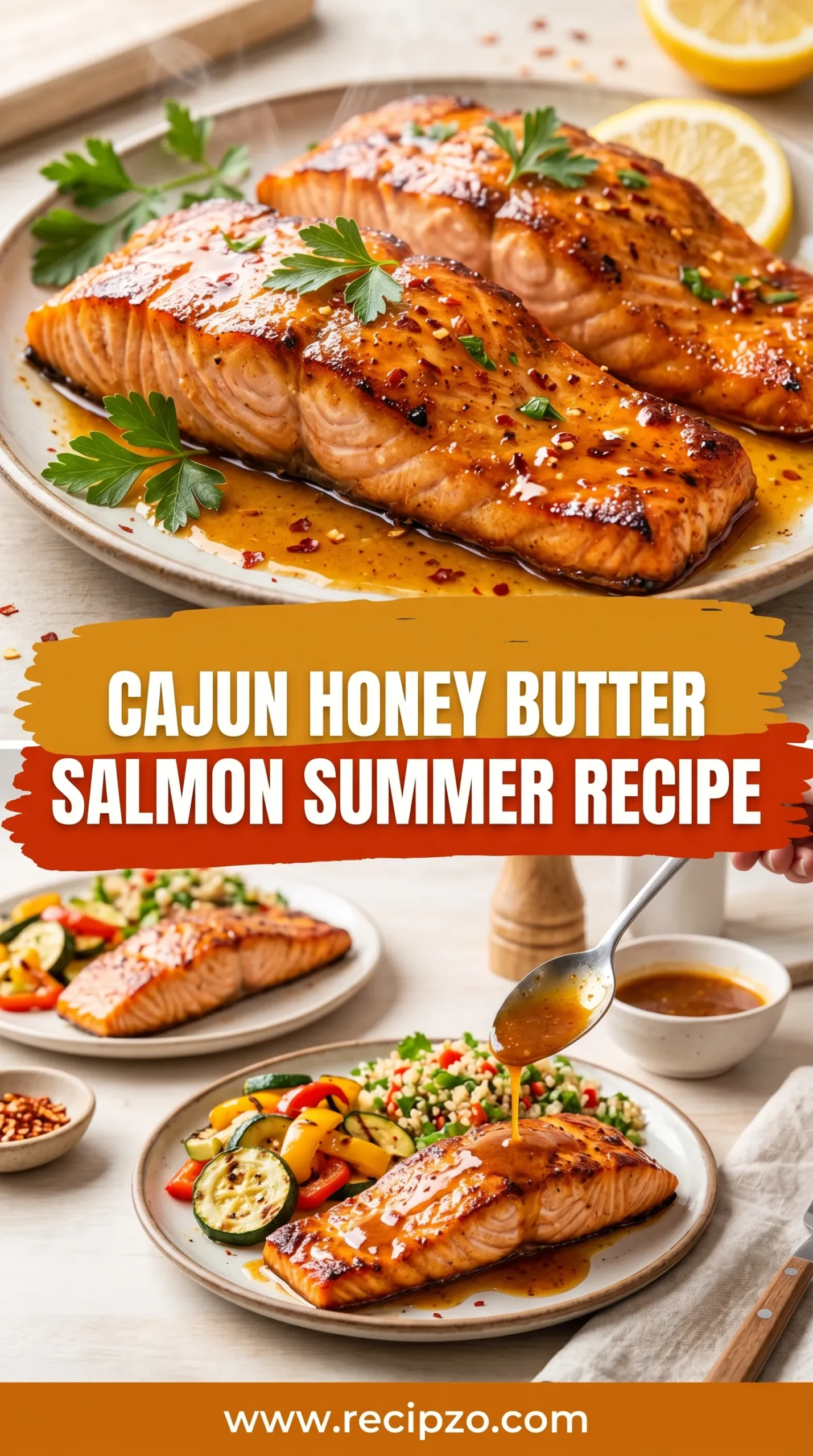 Cajun Honey Butter Salmon Summer Recipe