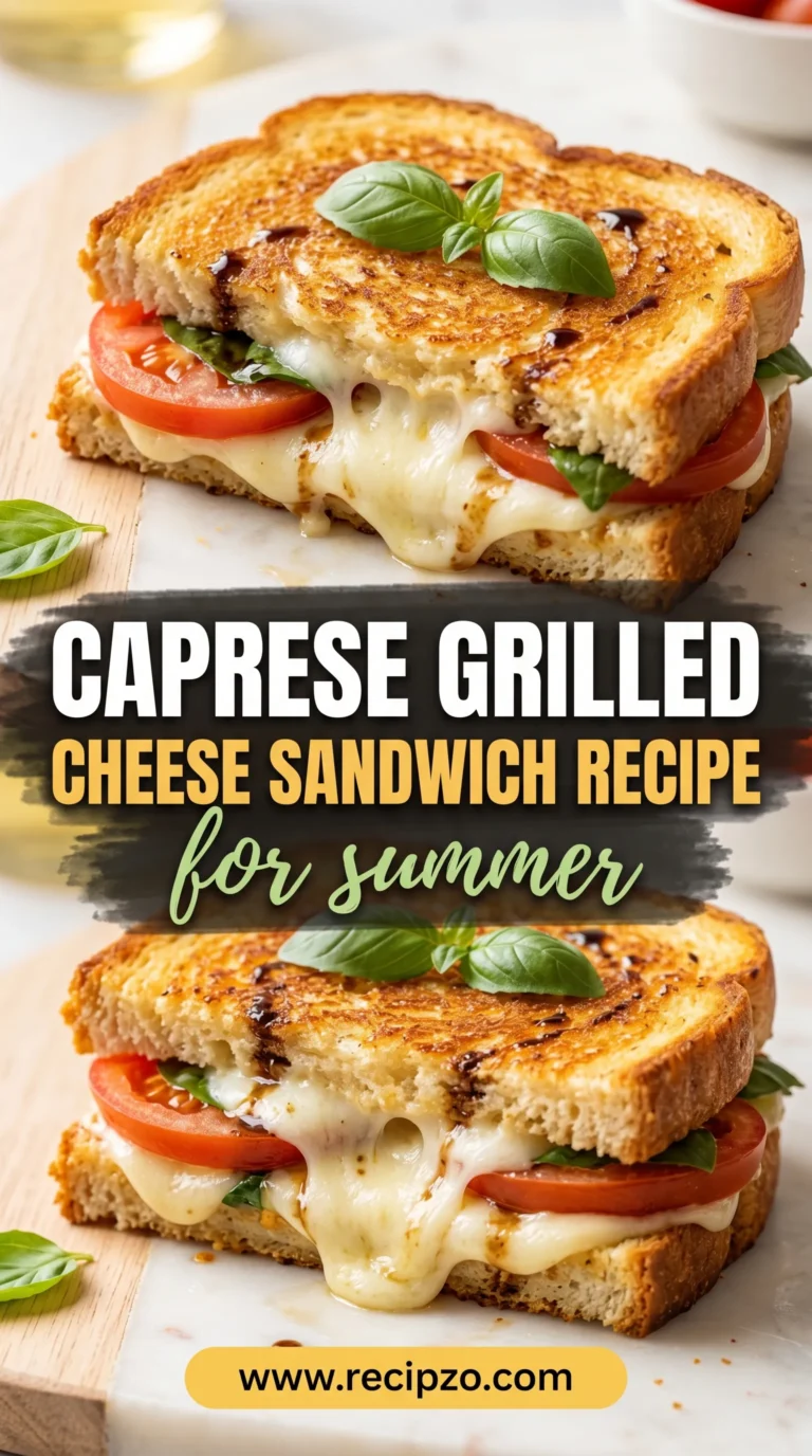 Caprese Grilled Cheese Sandwich Recipe For Summer
