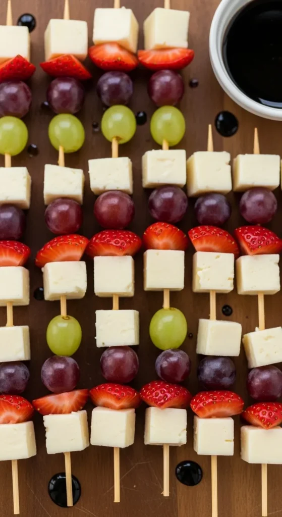 Cheese and Fruit Skewers