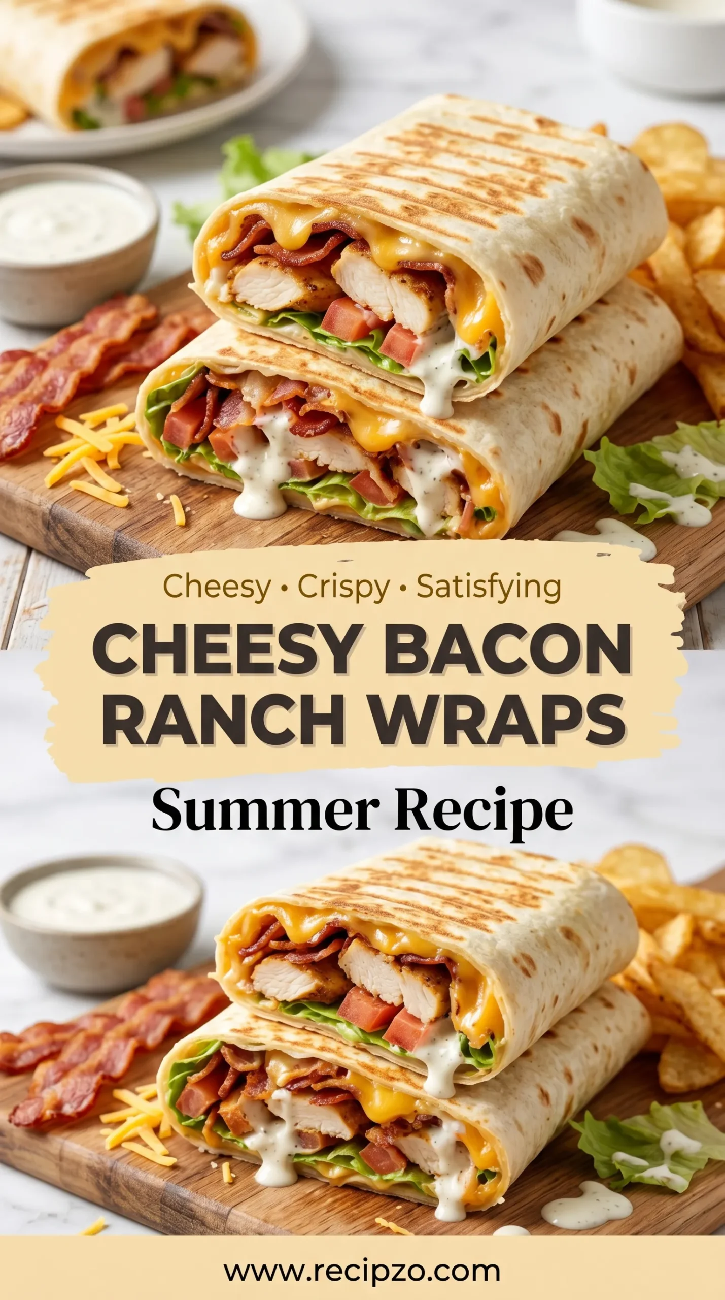 Cheesy Bacon Ranch Wraps (Summer Recipe)
