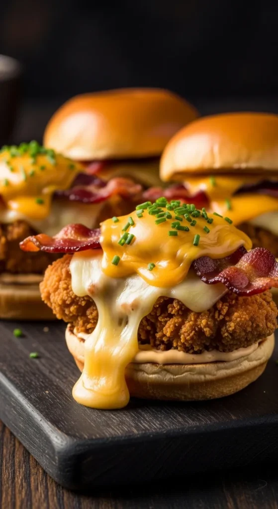 Cheesy Chicken Bacon Sliders