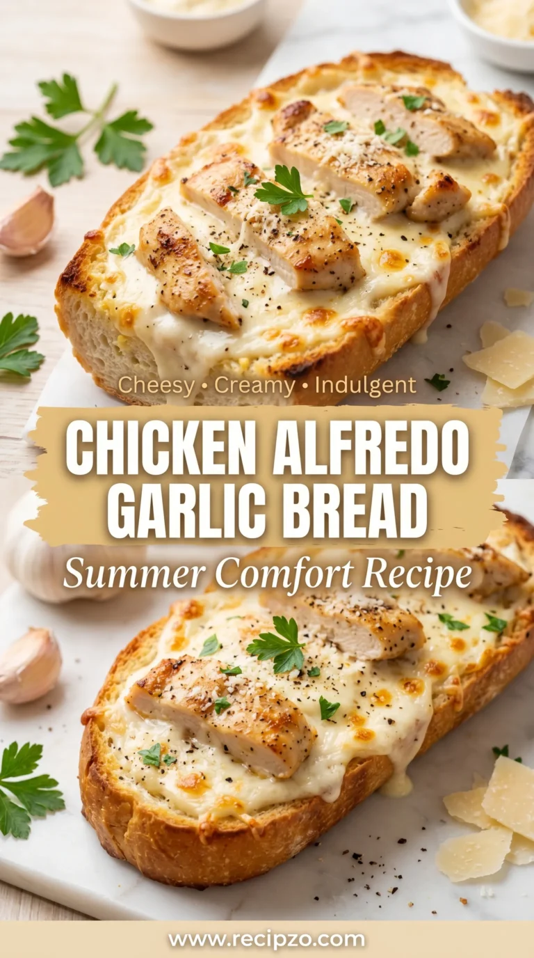 Chicken Alfredo Garlic Bread Summer Recipe