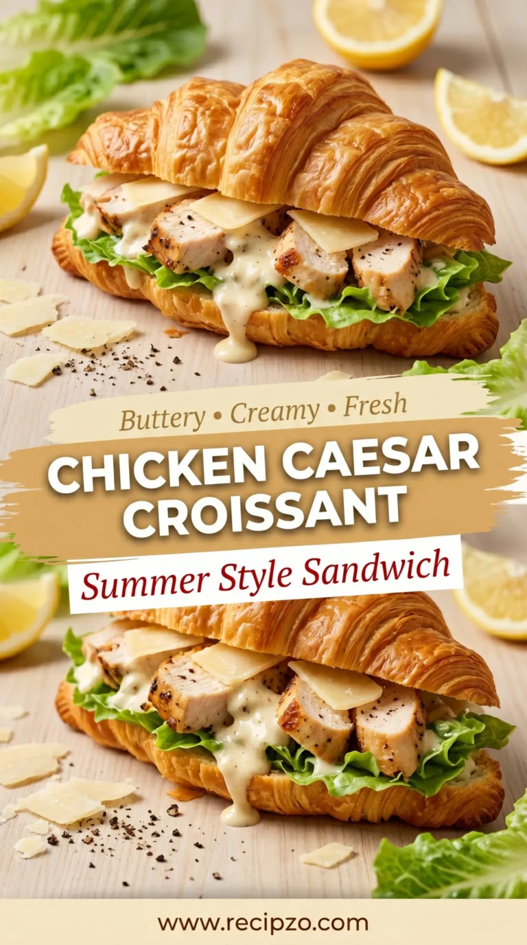 Chicken Caesar Croissant Sandwich (Summer Style)