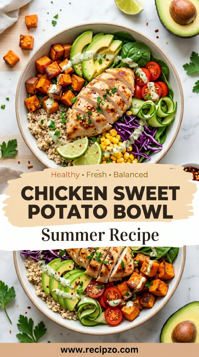 Chicken Sweet Potato Bowl (Summer Recipe)