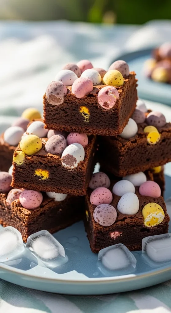 Chilled Summer Mini Eggs Brownies