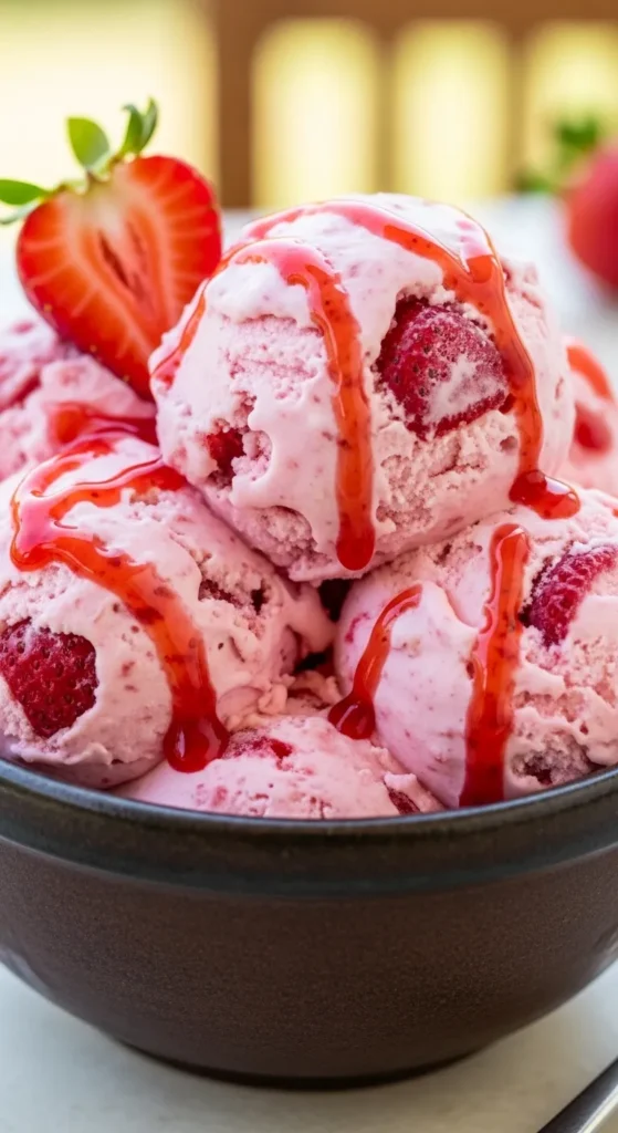 Chunky Strawberry Cheesecake Swirl