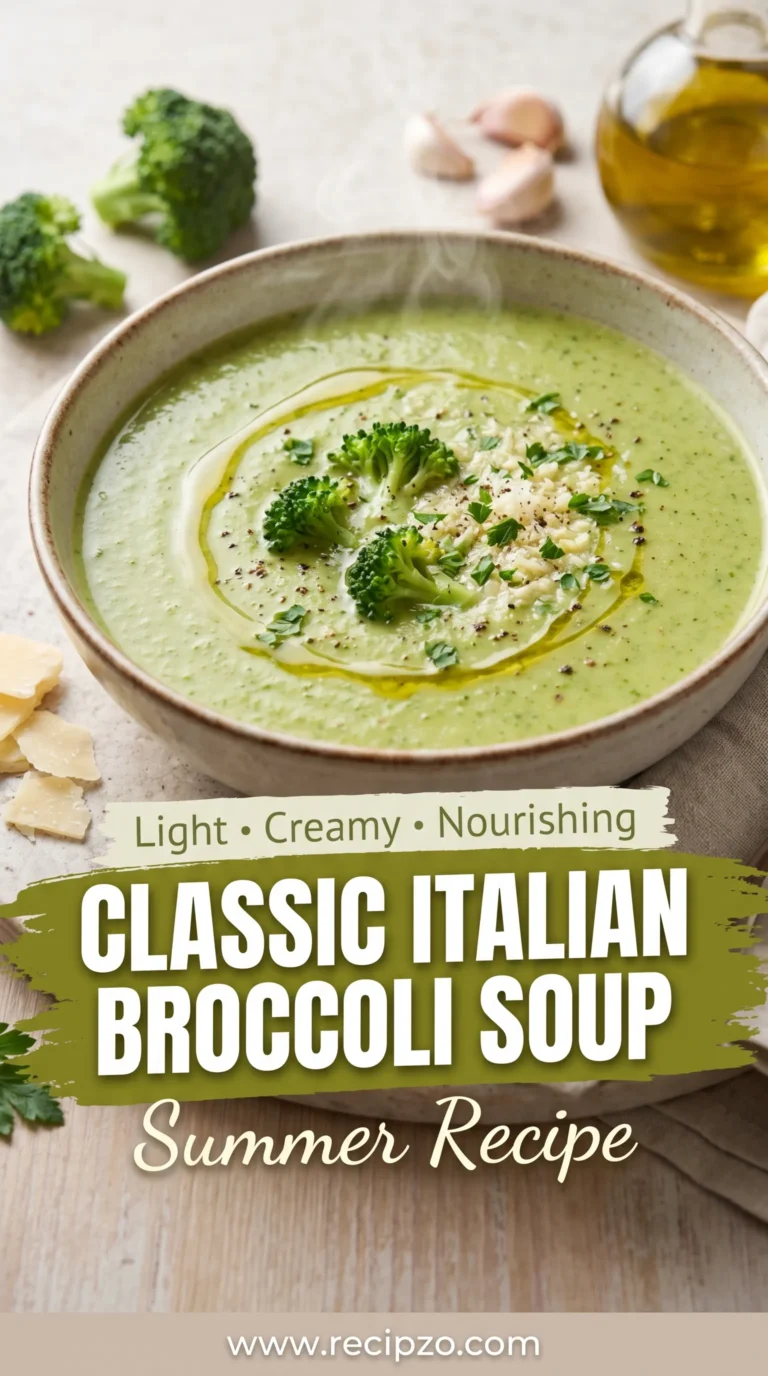 Classic Italian Broccoli Soup Summer Recipe