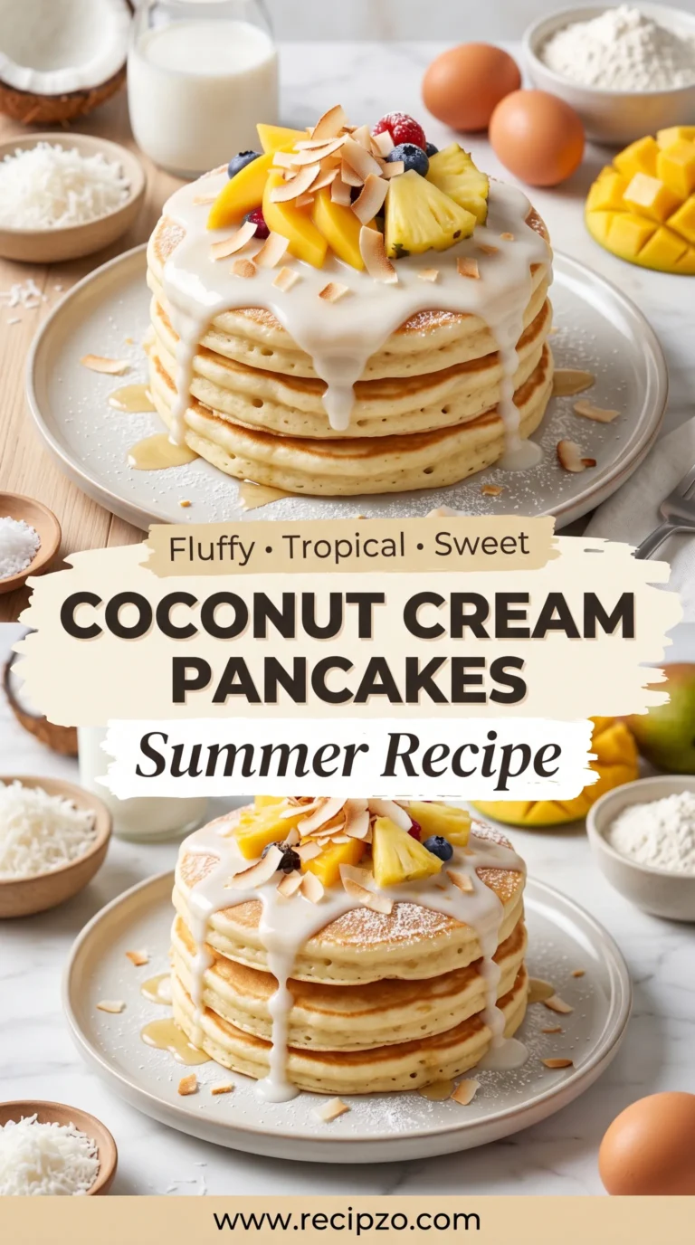 Coconut Cream Pancakes (Summer Recipe)