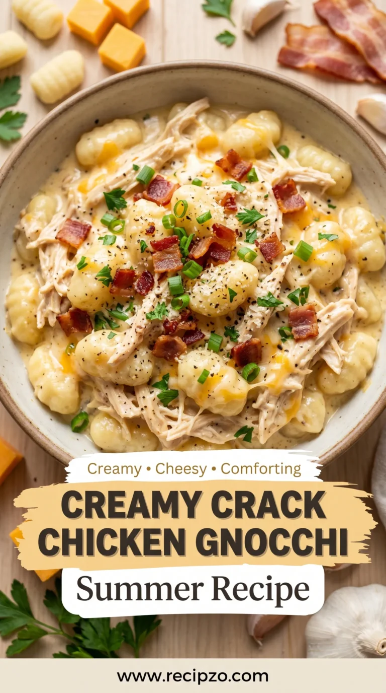 Creamy Crack Chicken Gnocchi (Summer Recipe)