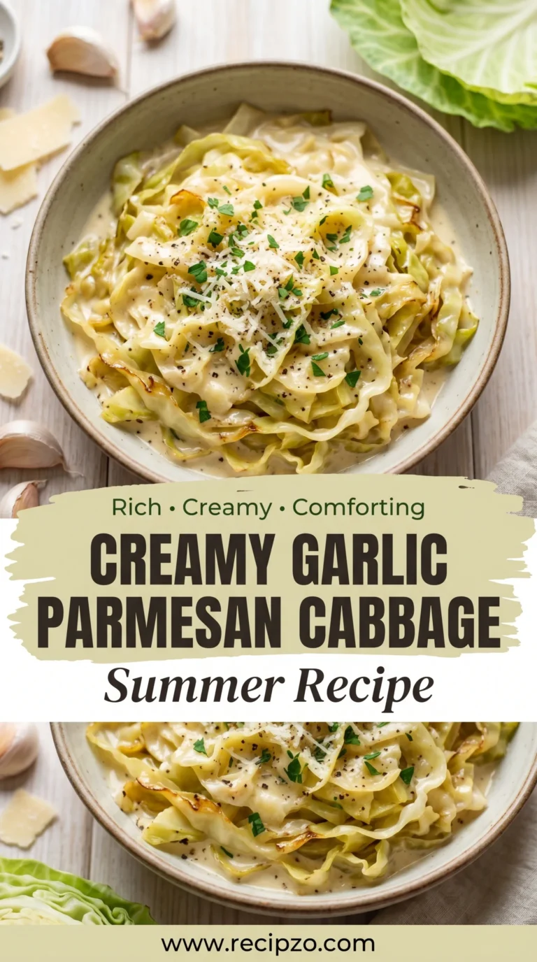 Creamy Garlic Parmesan Cabbage Summer Recipe