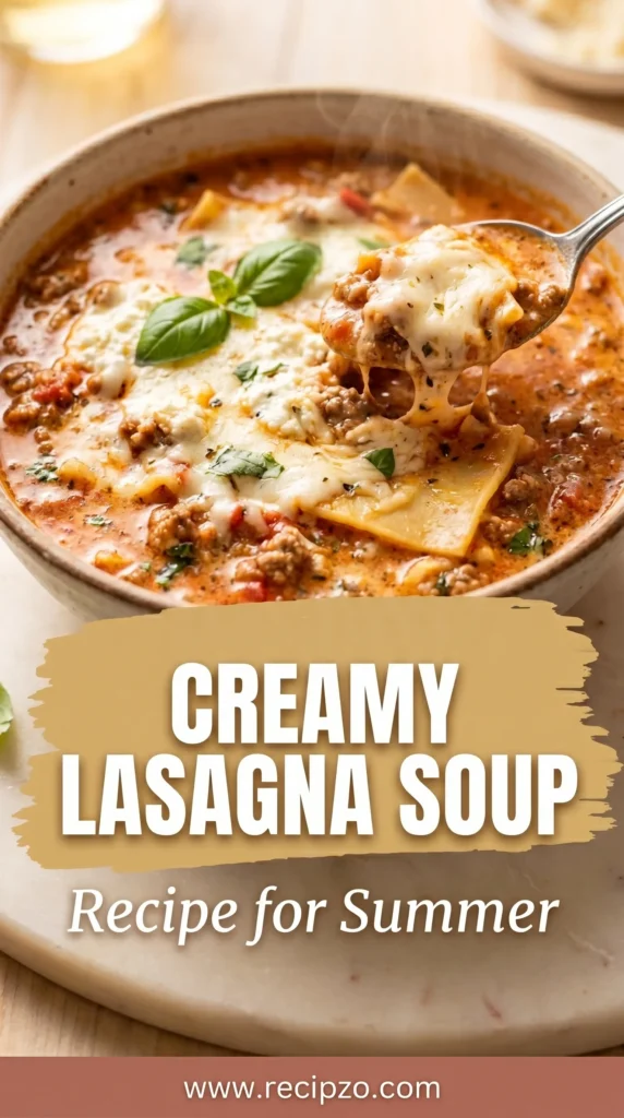 Creamy Lasagna Soup Recipe For Summer