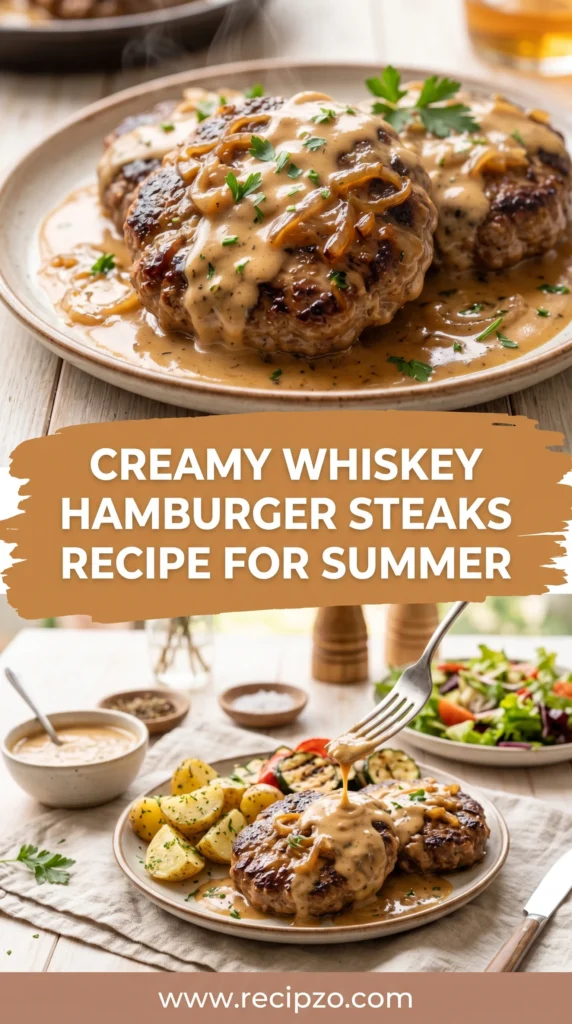 Creamy Whiskey Hamburger Steaks Recipe For Summer