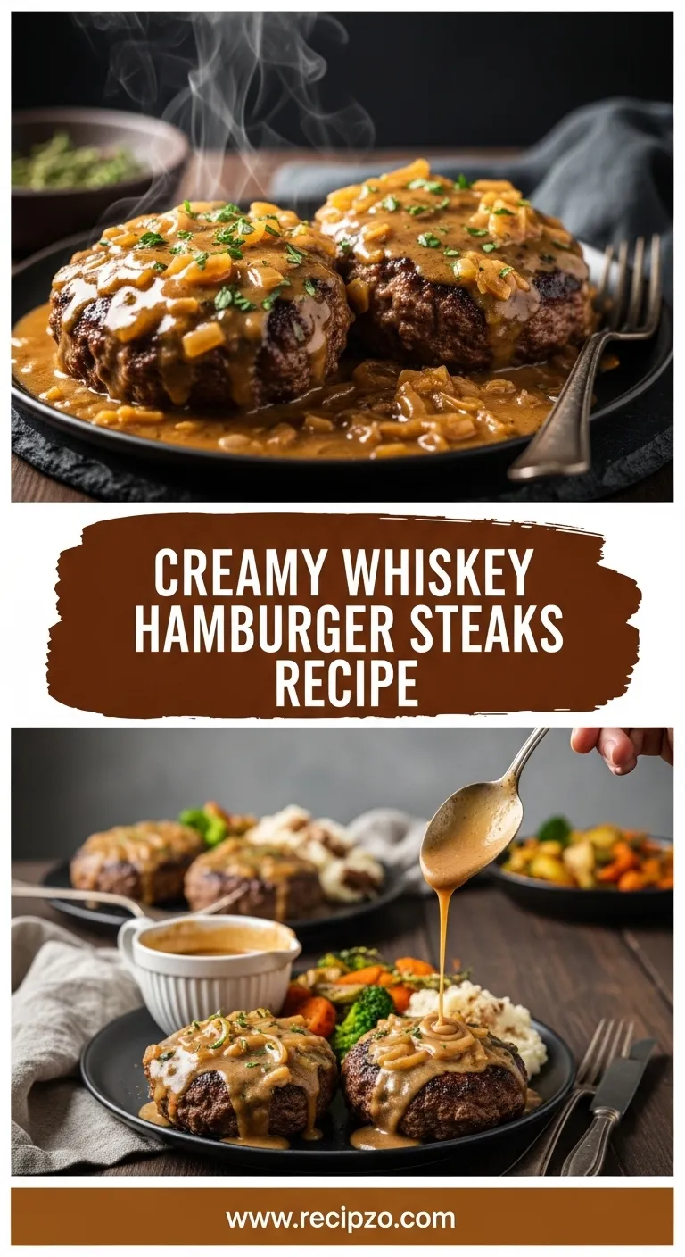 Creamy Whiskey Hamburger Steaks Recipe