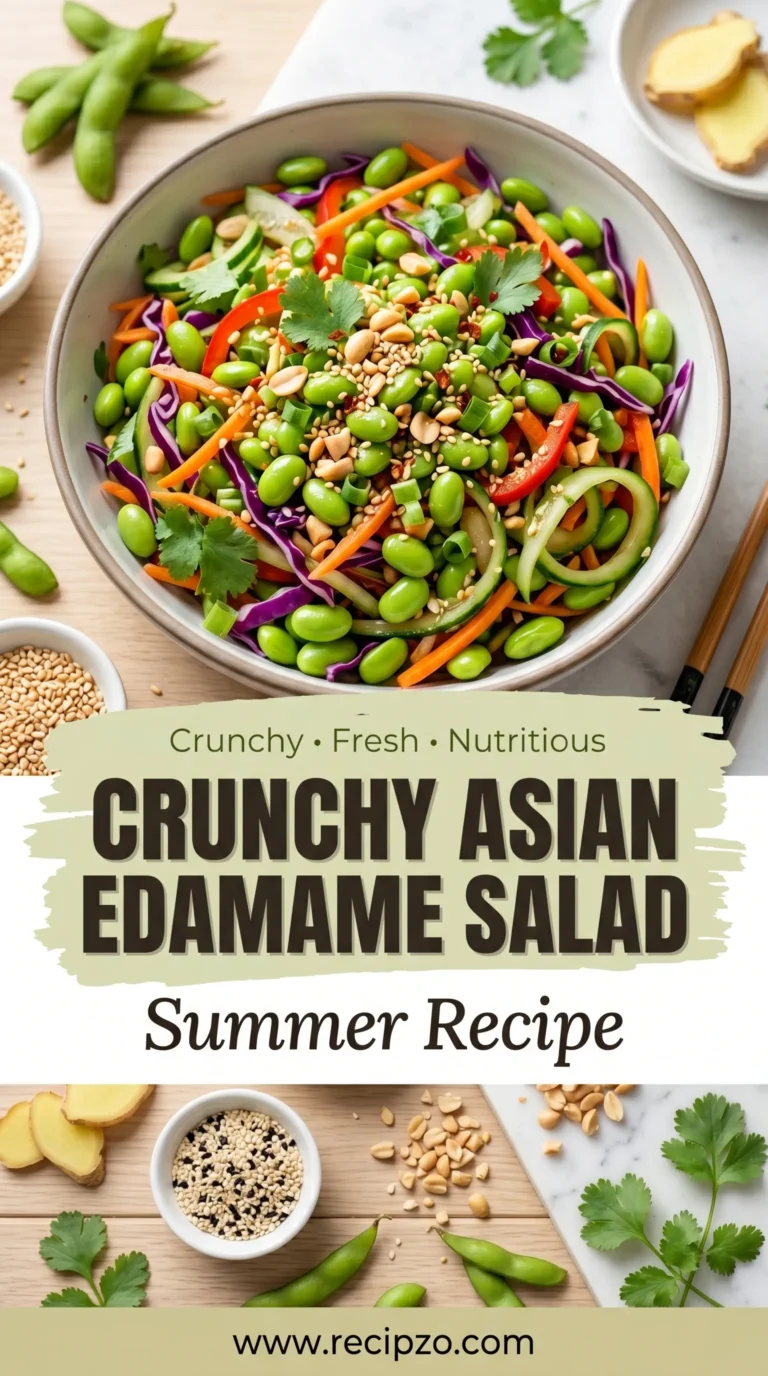 Crunchy Asian Edamame Salad Summer Recipe