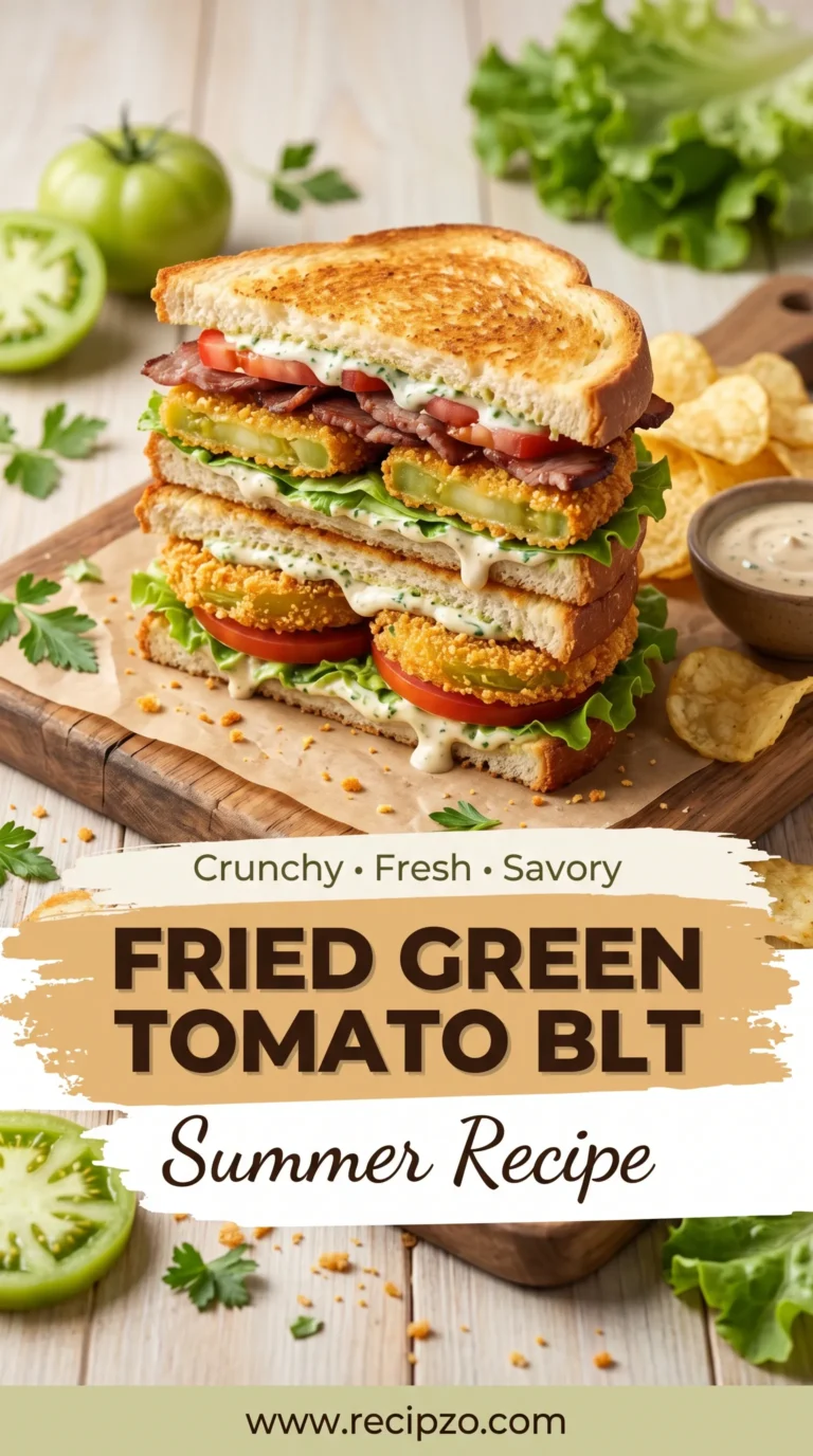 Crunchy Fried Green Tomato BLT Sandwich (Summer Recipe)