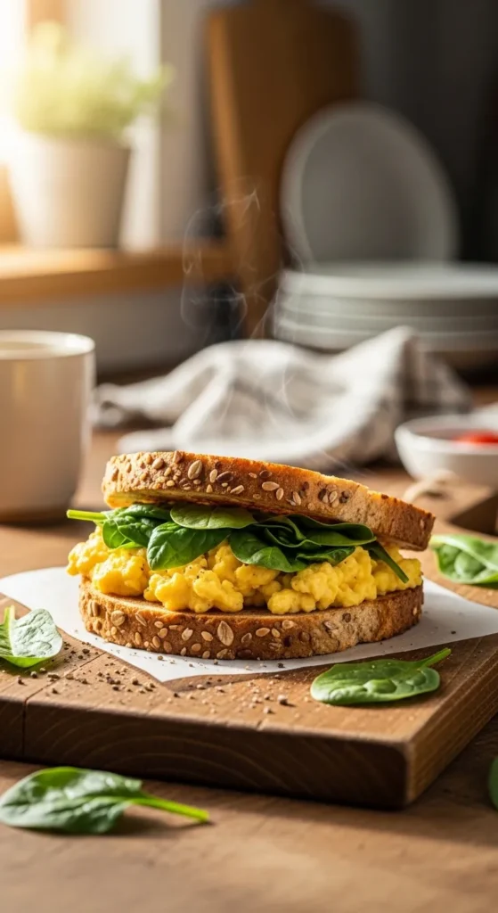 Egg and Spinach Sandwich