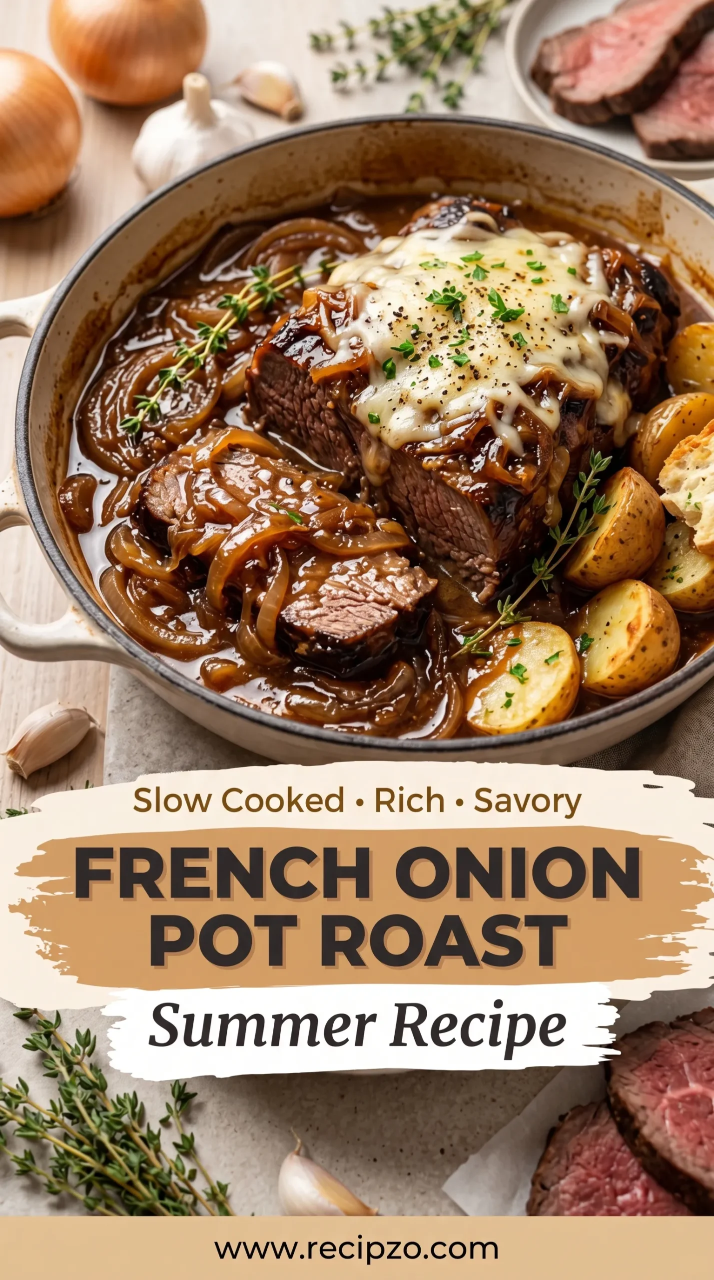 French Onion Pot Roast (Summer Recipe)