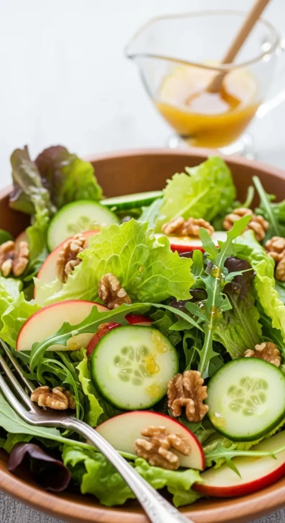 Fresh Apple Salad with Honey Dressing