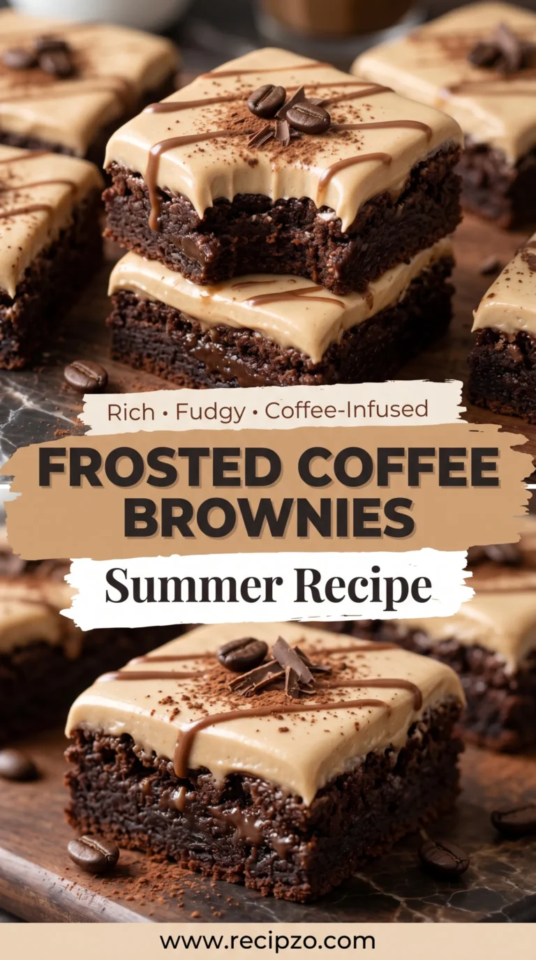 Frosted Coffee Brownies Summer Recipe