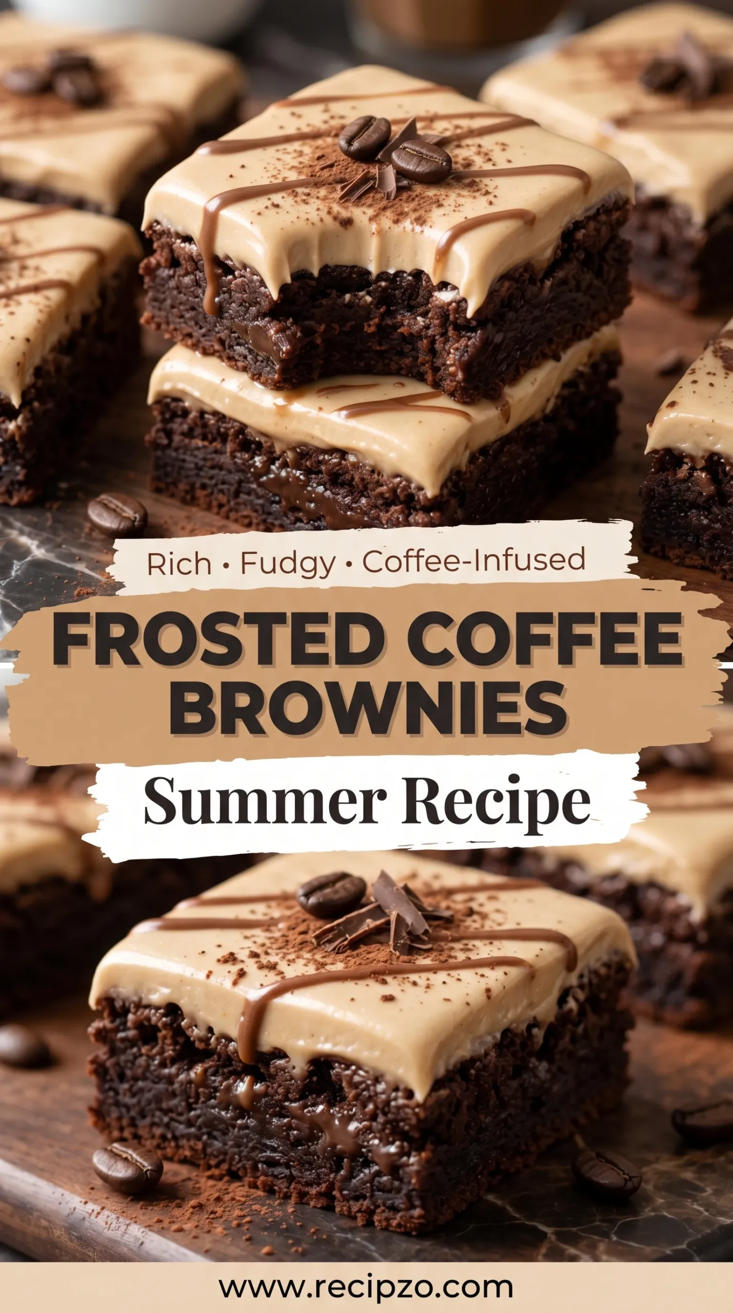 Frosted Coffee Brownies Summer Recipe