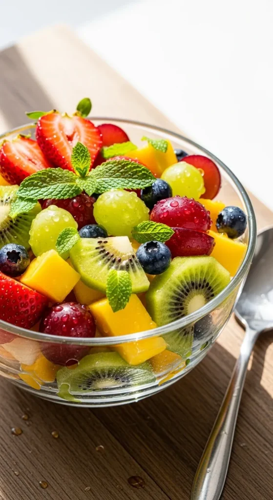 Fruit Salad with Honey Lime Dressing