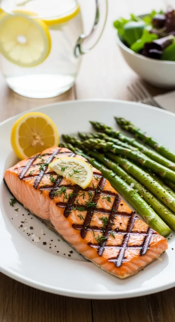 Grilled Salmon with Asparagus