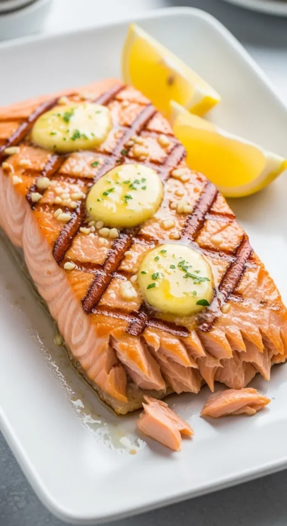 Grilled Salmon with Garlic Butter