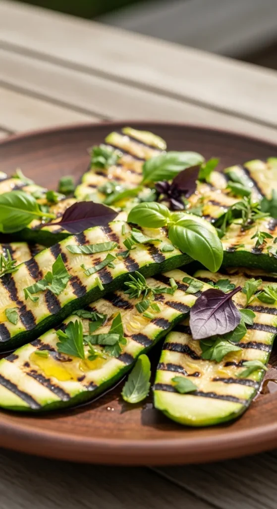 Grilled Zucchini with Herbs