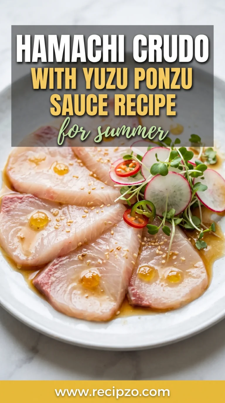 Hamachi Crudo with Yuzu Ponzu Sauce Recipe For Summer