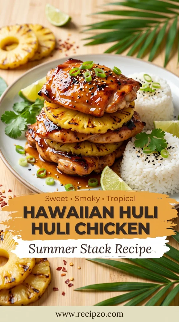 Hawaiian Huli Huli Chicken Stack Summer Recipe
