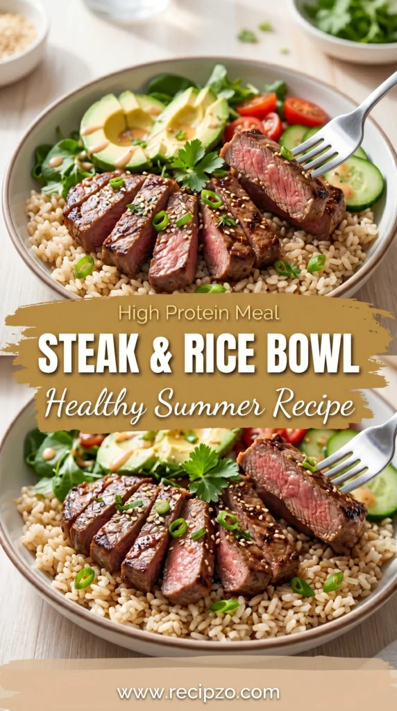 Healthy Steak and Rice Bowl for Summer Recipe