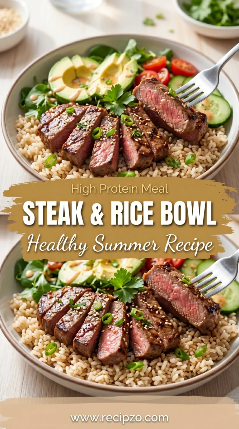 Healthy Steak and Rice Bowl for Summer Recipe