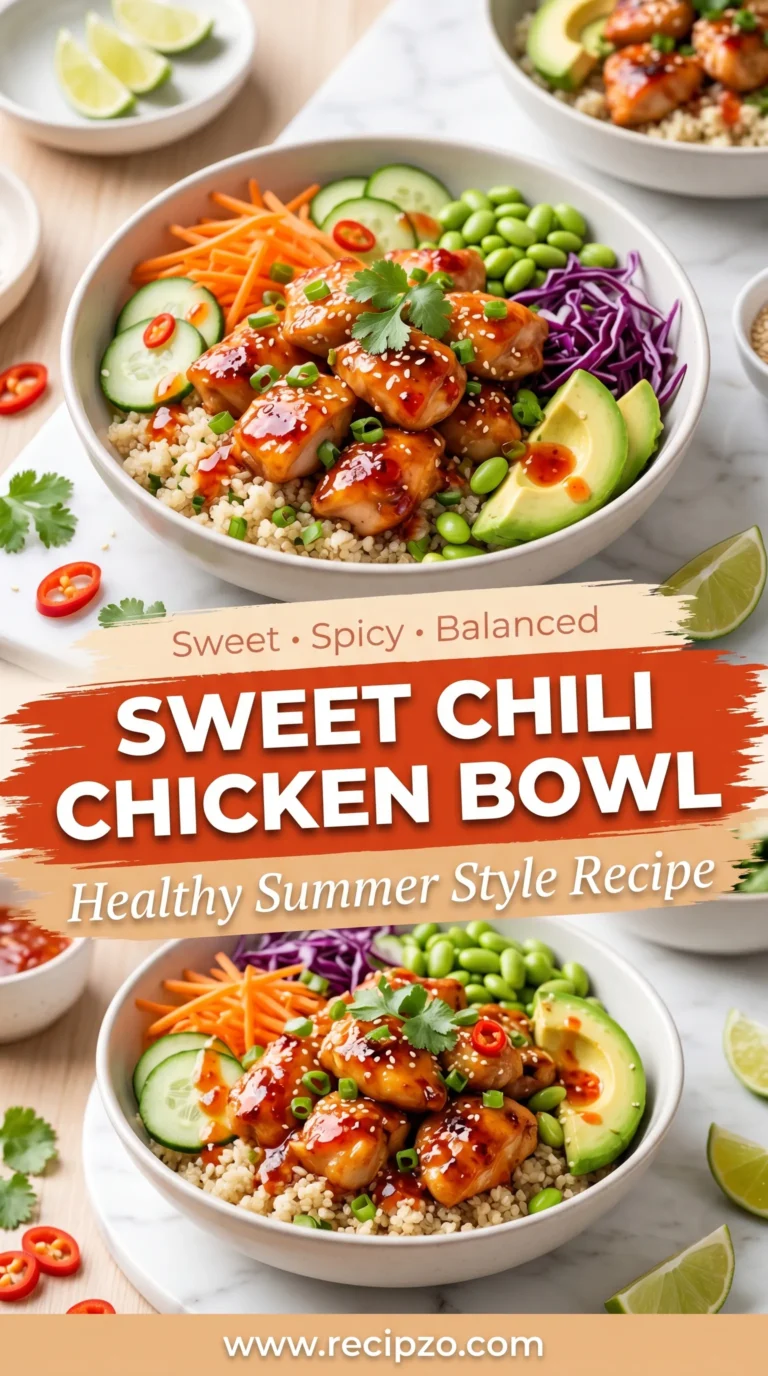 Healthy Sweet Chili Chicken Bowl Summer Style