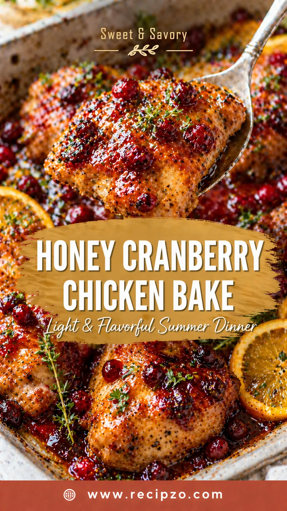 Honey Cranberry Chicken Bake – A Light & Flavorful Summer Dinner